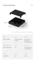 MHW-3BOMBER Cube Coffee Scale 3.0 Micro